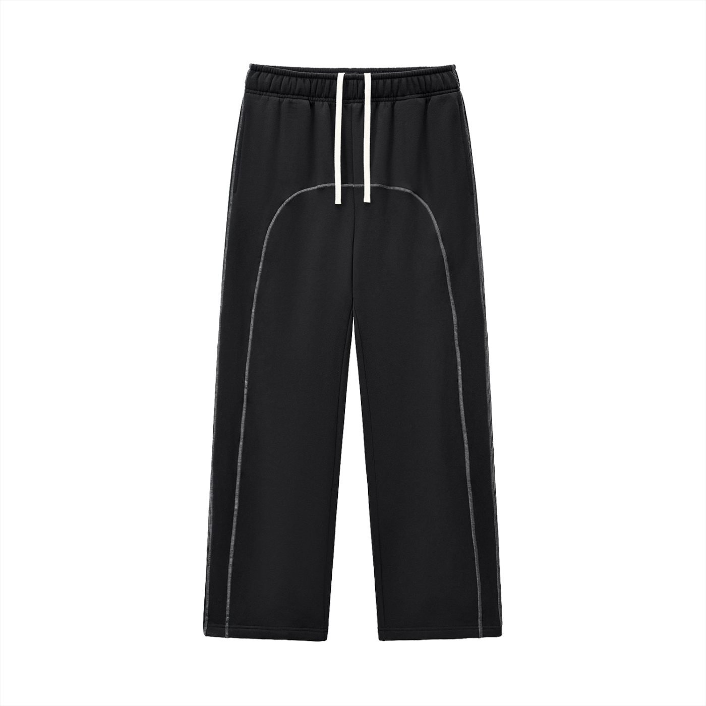contrast-stitched fleece joggers