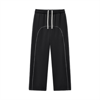 Contrast-Stitched Fleece Joggers