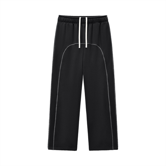 Contrast-Stitched Fleece Joggers