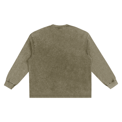Acid Washed Frayed Edge T-Shirt