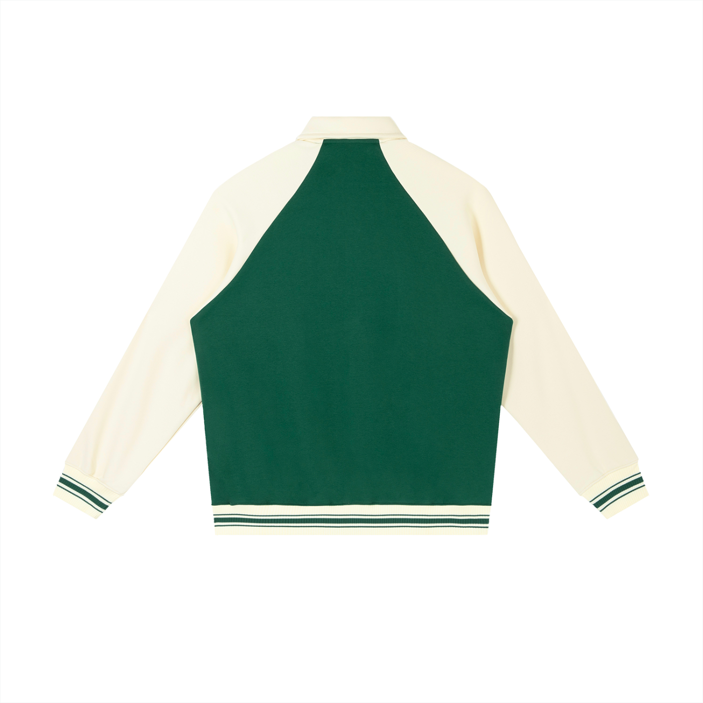 contrast raglan sleeve baseball jacket