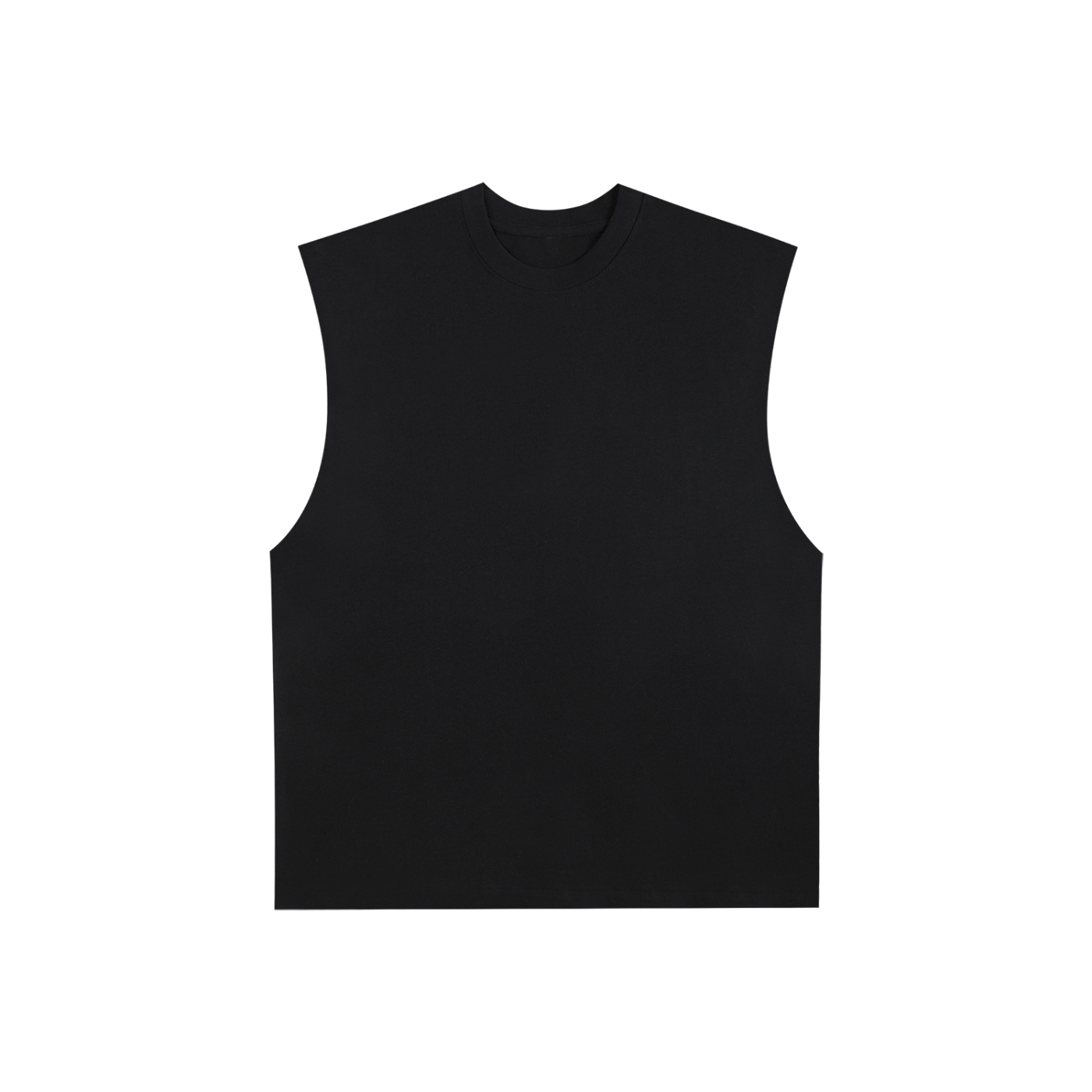 raw edge cotton tank top