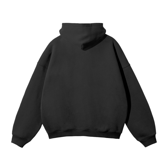 streetwear oversized solid colour fleece hoodie 350 gsm