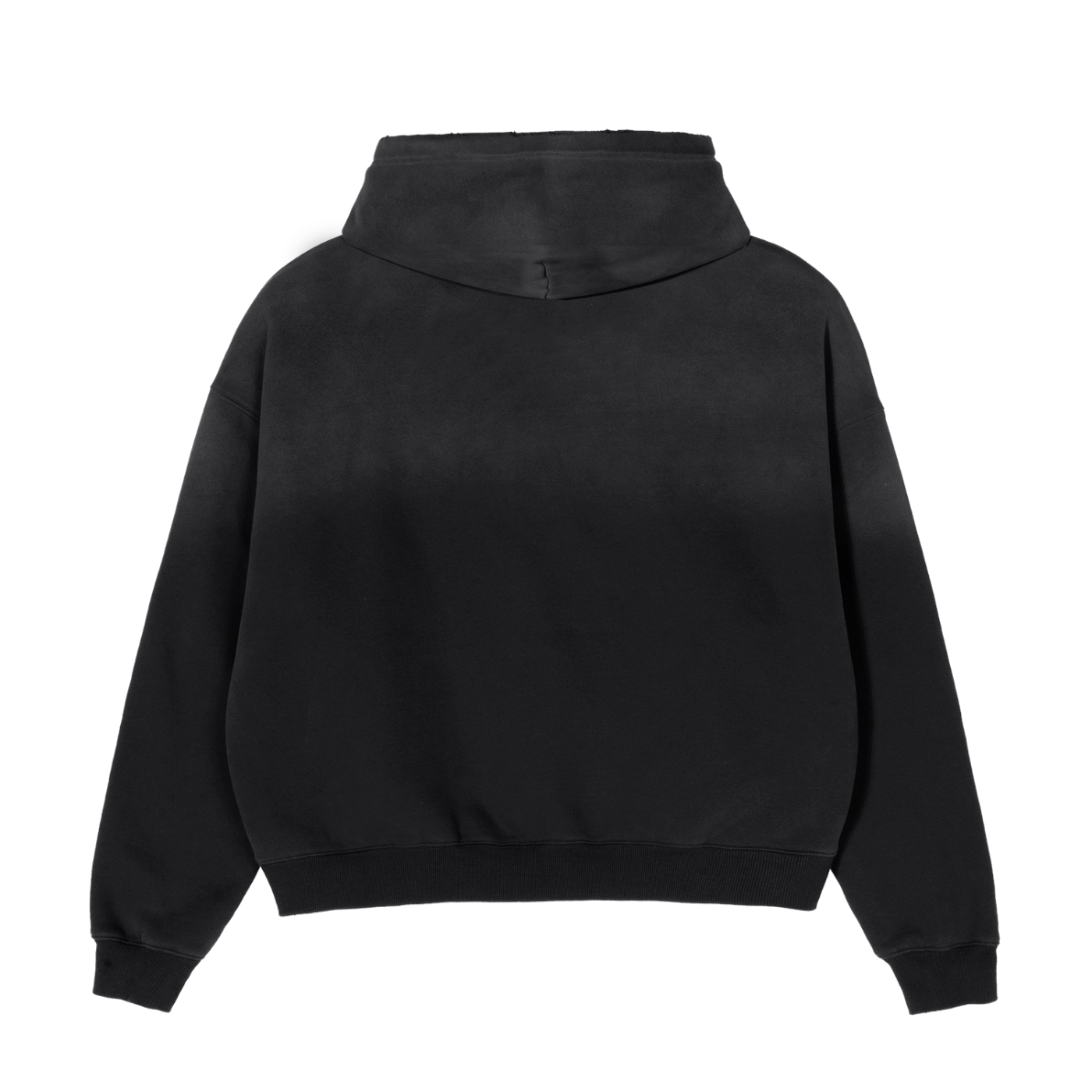 frayed sunfade boxy fleece hoodie