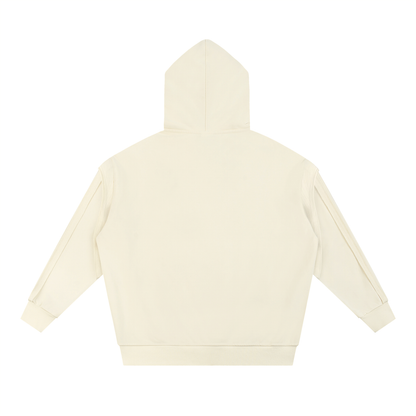 Contrast Tape Raw Edge Double Layered Hoodie