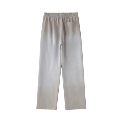 Vintage Washed Gradient Straight-Leg Joggers