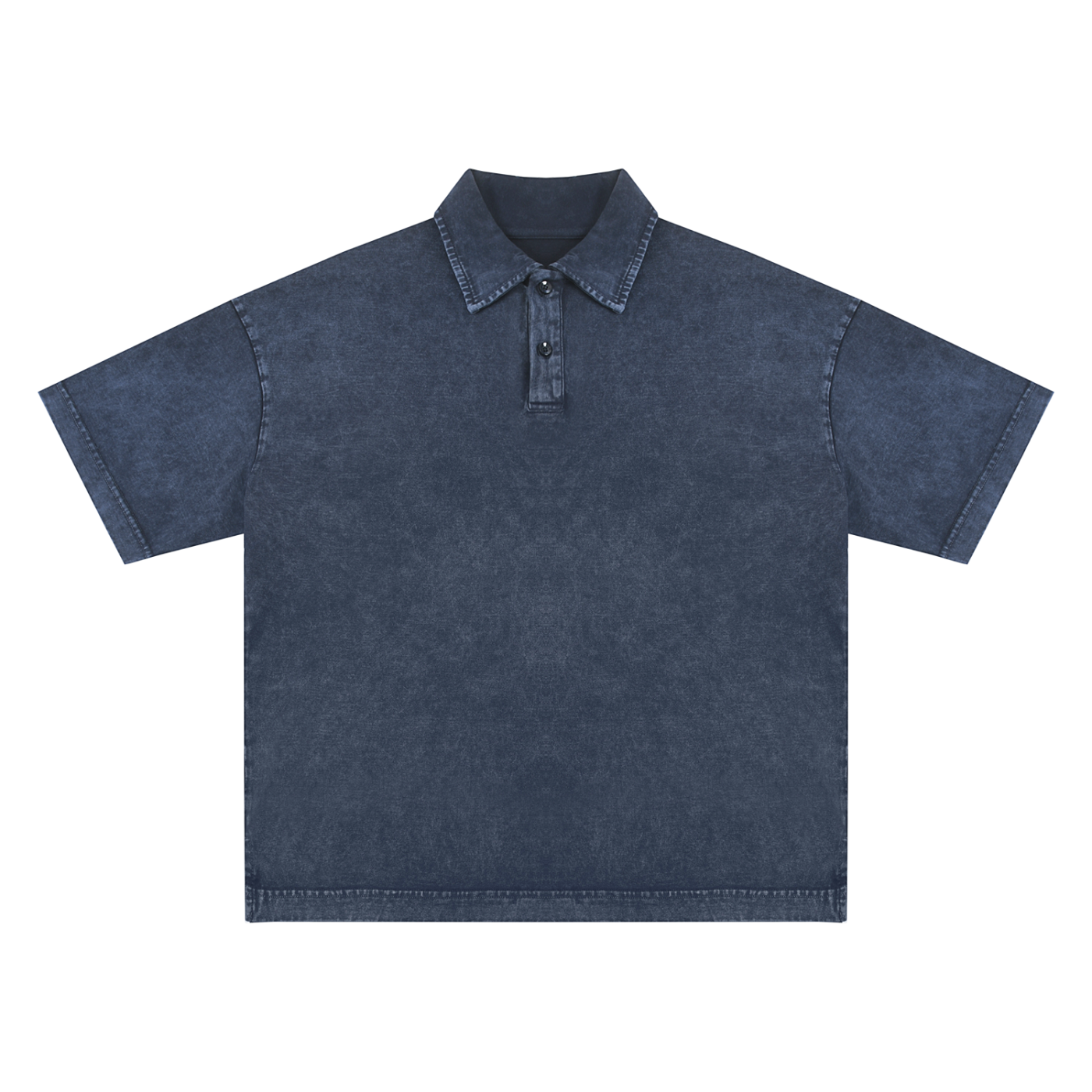 heavyweight acid-washed polo t-shirt