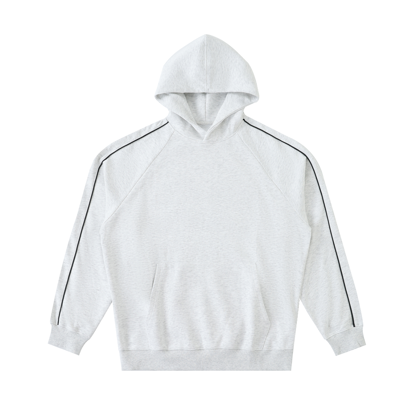 contrast piping raglan hoodie