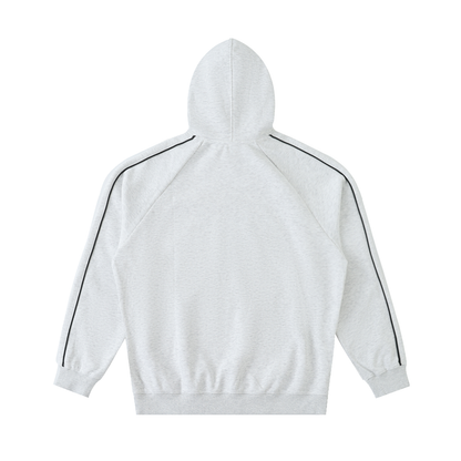 Contrast Piping Raglan Hoodie