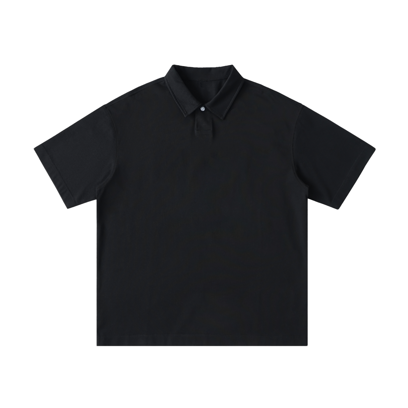 loose cotton short-sleeve polo shirt