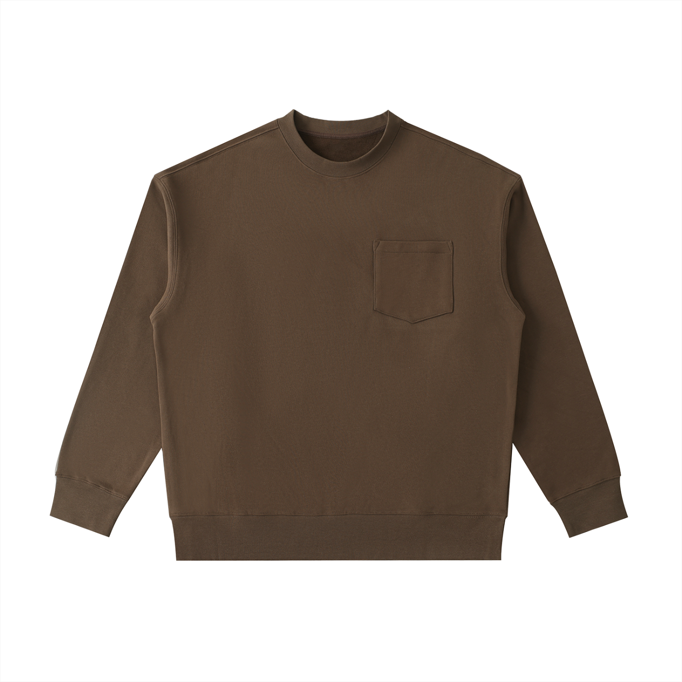 heavyweight patch pocket crewneck sweatshirt