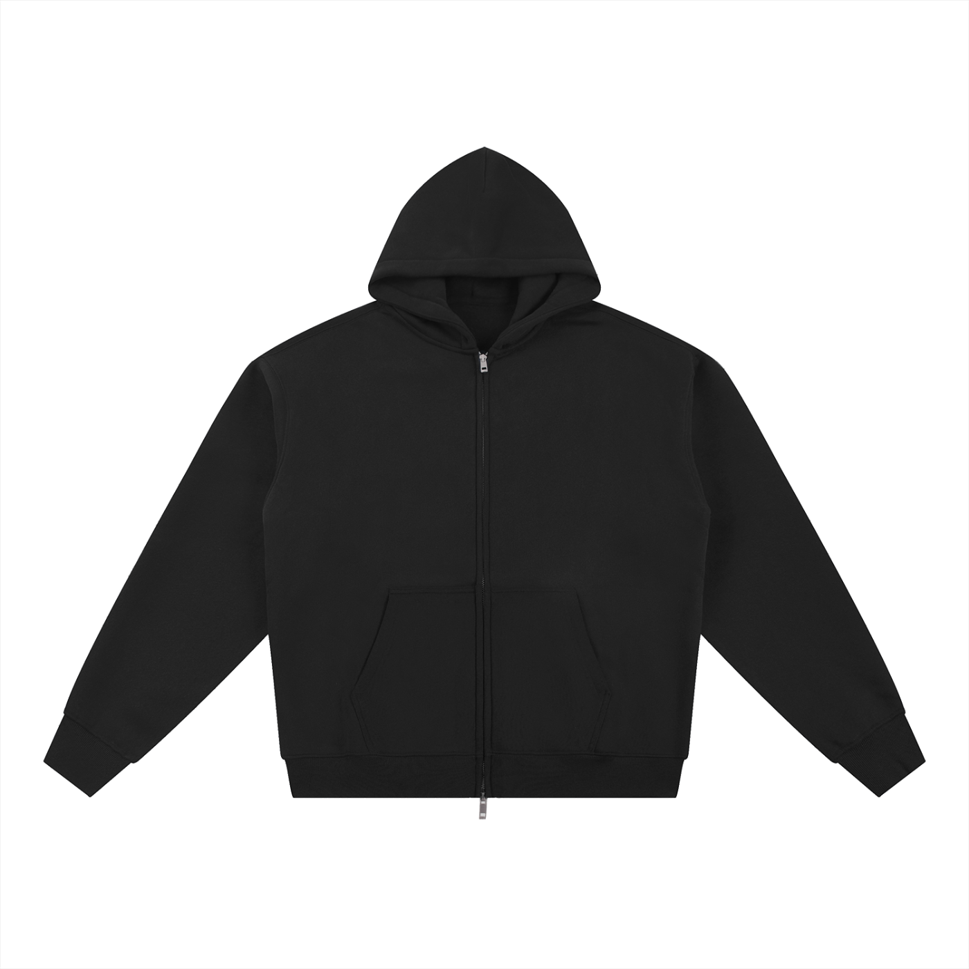essential fleece zip-through hoodie