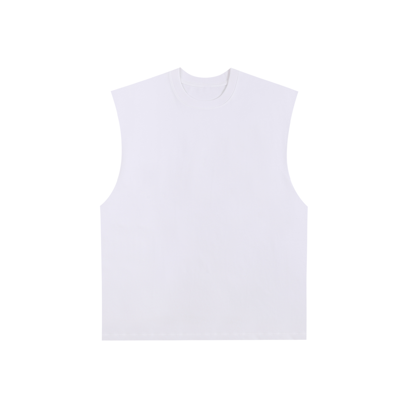 raw edge cotton tank top