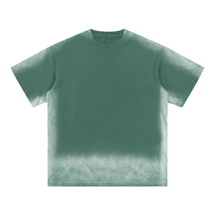 monkey washed edge drop shoulder t-shirt 250 gsm