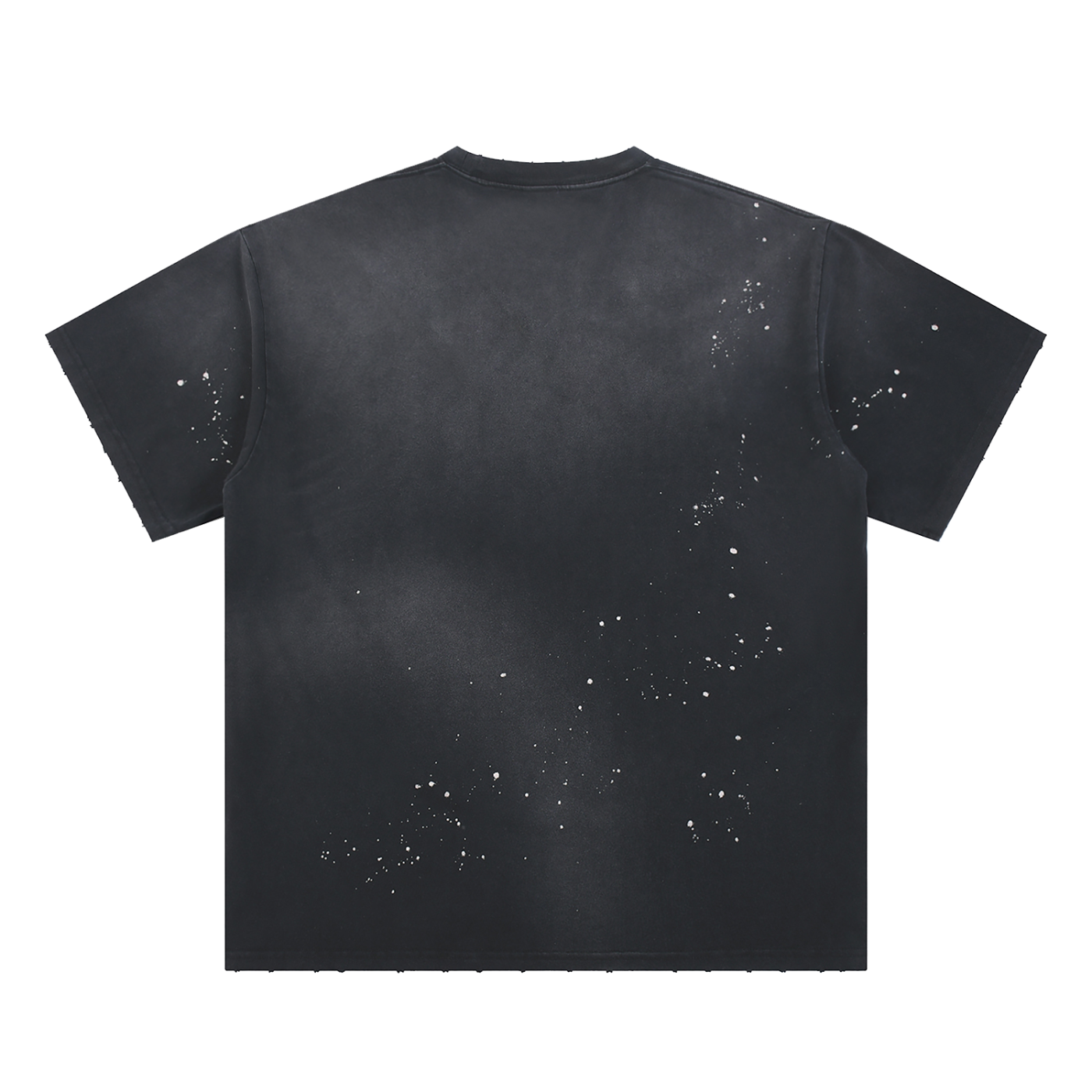 hand-frayed sunfade paint splatter t-shirt