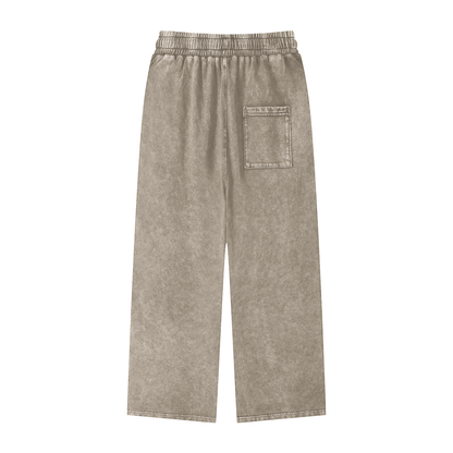 Acid Washed Straight Leg Joggers