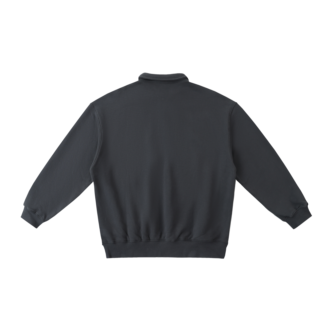 heavyweight polo-collar sweatshirt