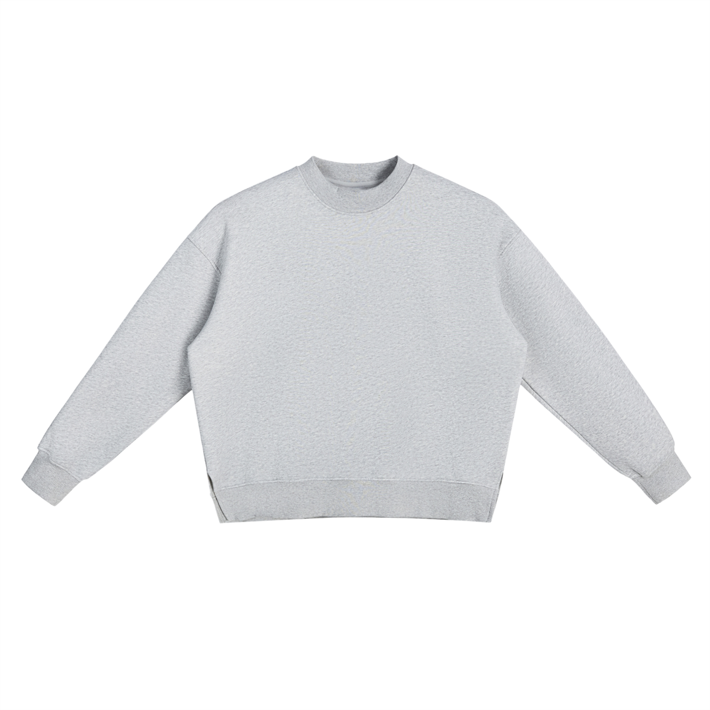 fleece side slit crewneck sweatshirt