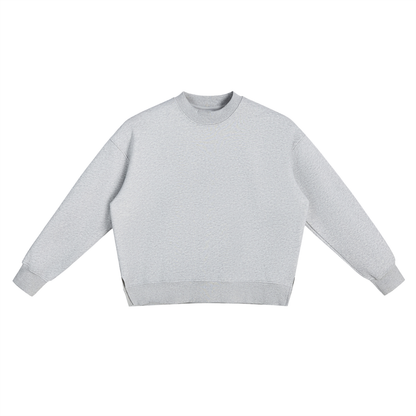 Fleece Side Slit Crewneck Sweatshirt