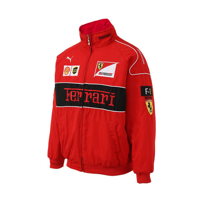 Ferrari Embroidered F1 Nascar Vintage Racing Jacket - Red/Black