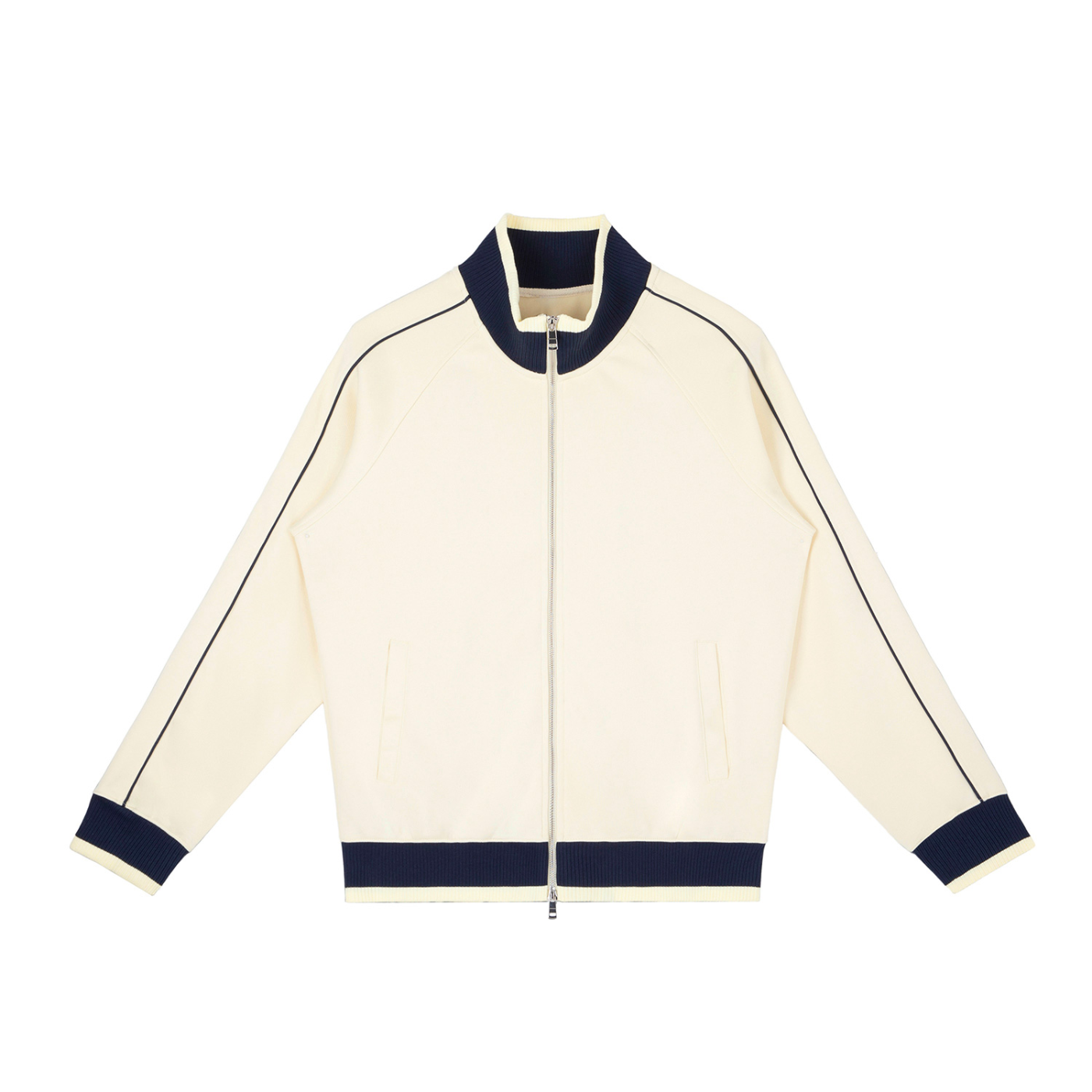 colour block raglan sleeve zip track jacket