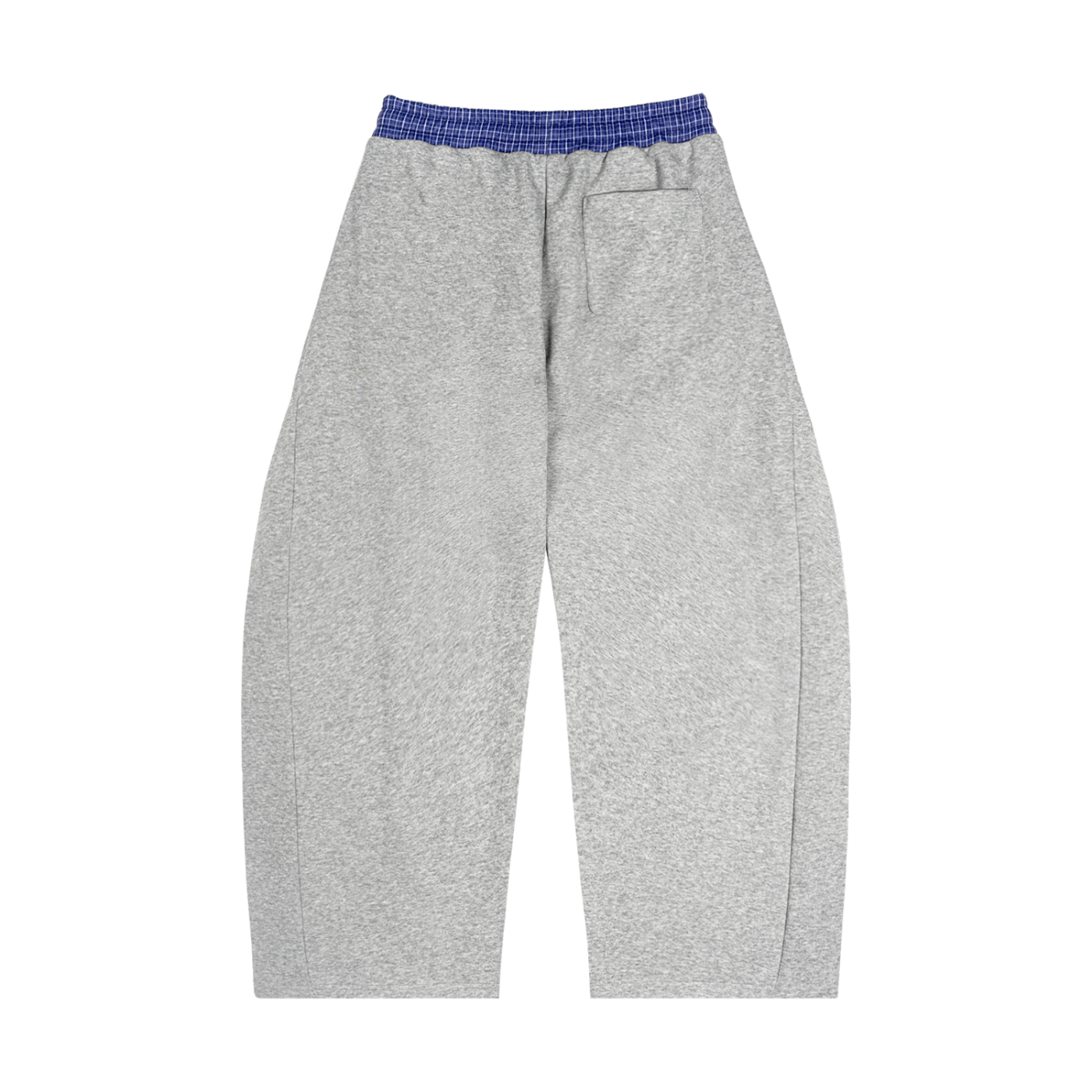 plaid waistband barrel joggers