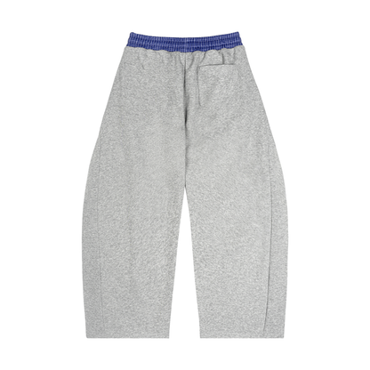 Plaid Waistband Barrel Joggers