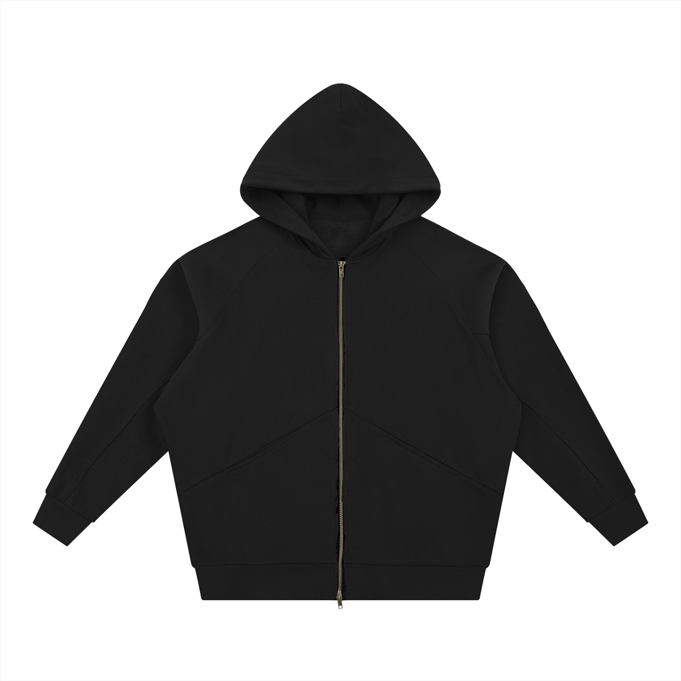 dolman sleeve zip-through fleece  hoodie