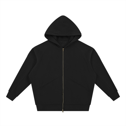Dolman Sleeve Zip-Through Fleece  Hoodie