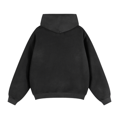 Sunfade Two-Way Zipper Boxy Fleece Hoodie