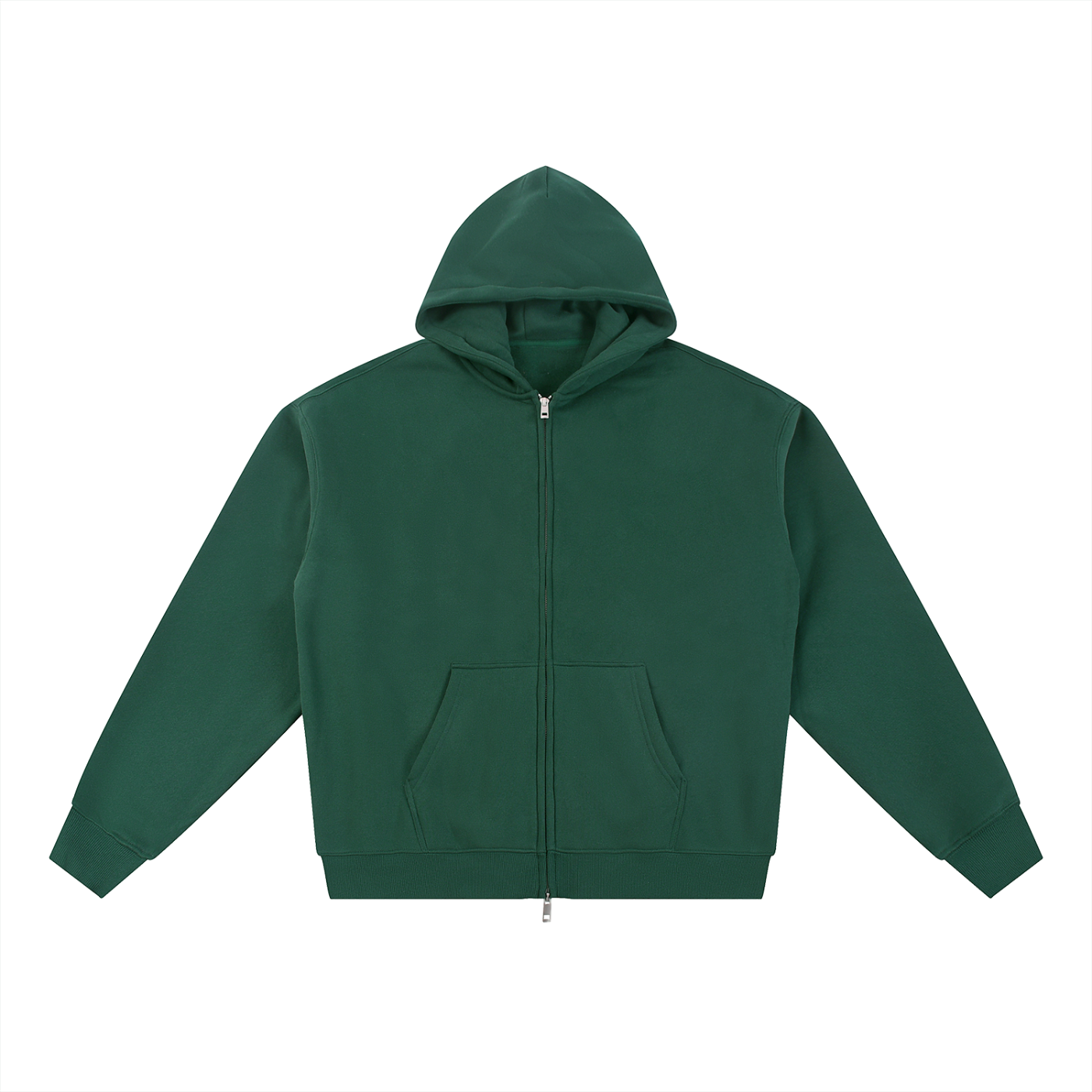 essential fleece zip-through hoodie