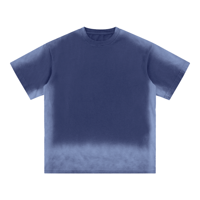 monkey washed edge drop shoulder t-shirt 250 gsm