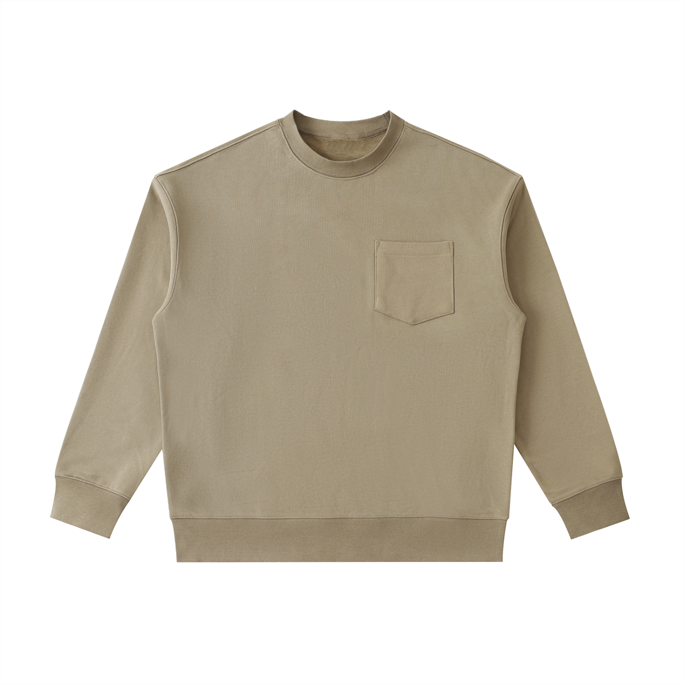 heavyweight patch pocket crewneck sweatshirt