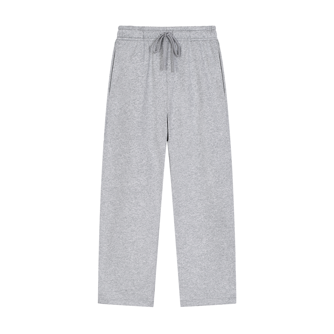 solid colour straight-leg joggers
