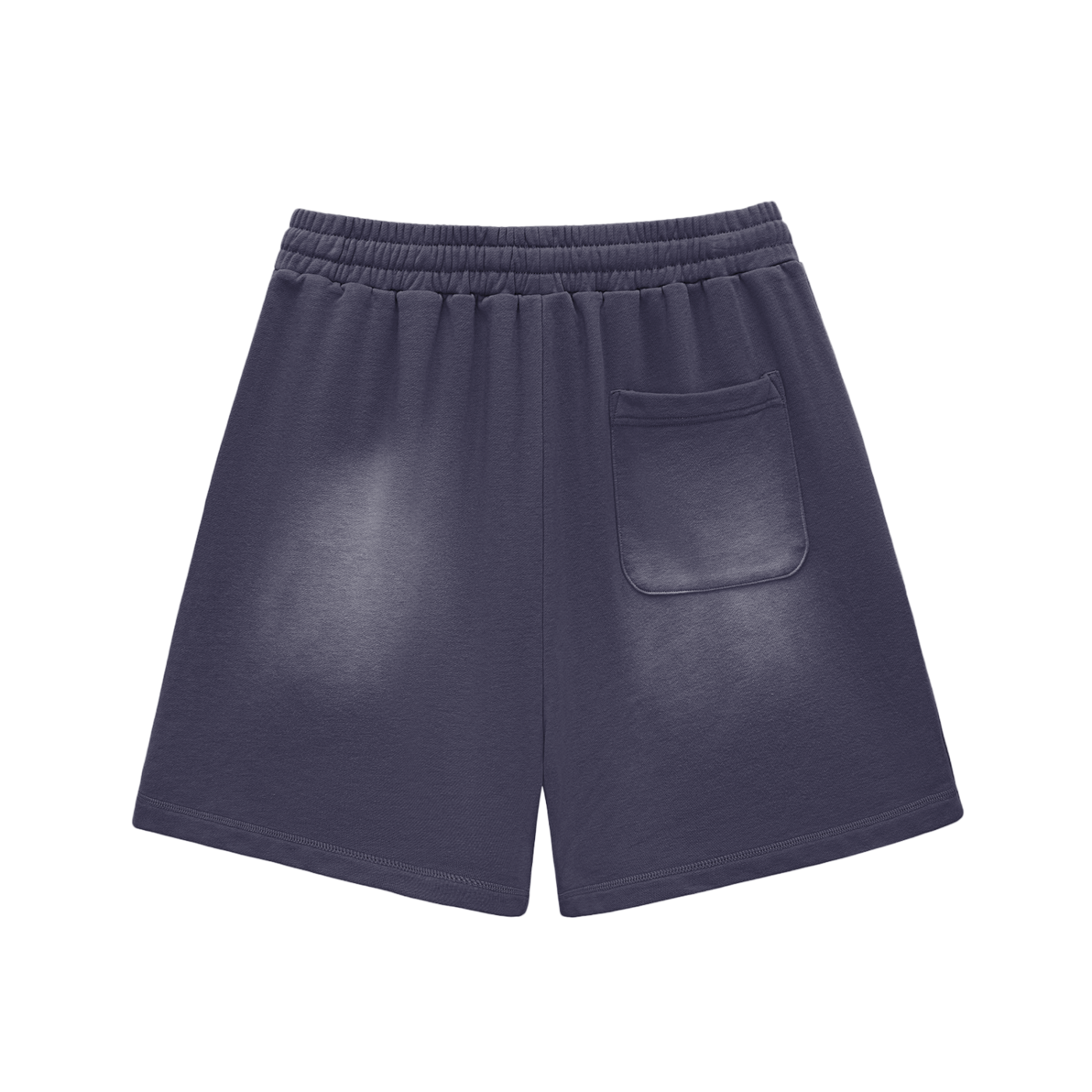 sun fade raw edge cotton shorts