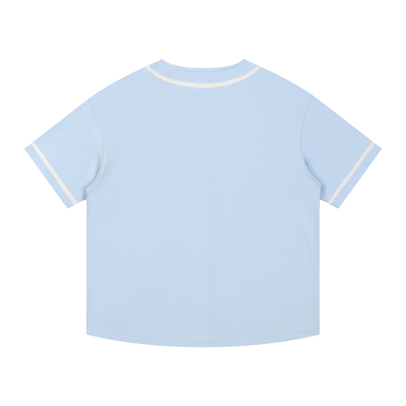 contrast piped button-up jersey