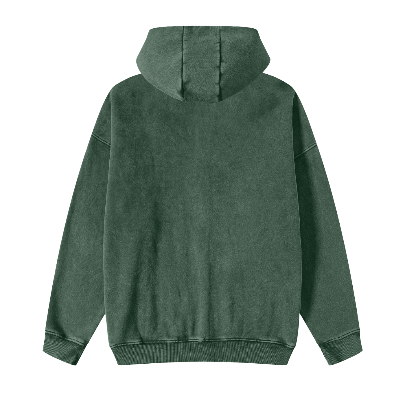 acid washed zip-through fleece hoodie
