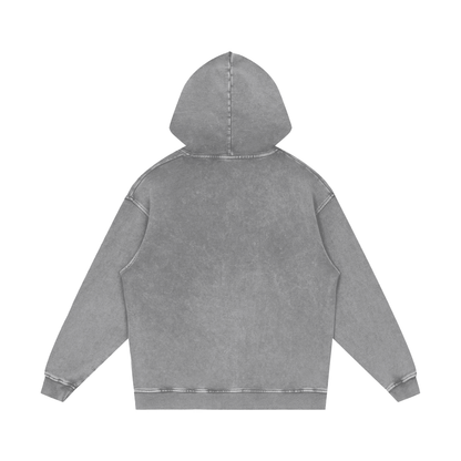 Acid Washed Loose Cotton Hoodie