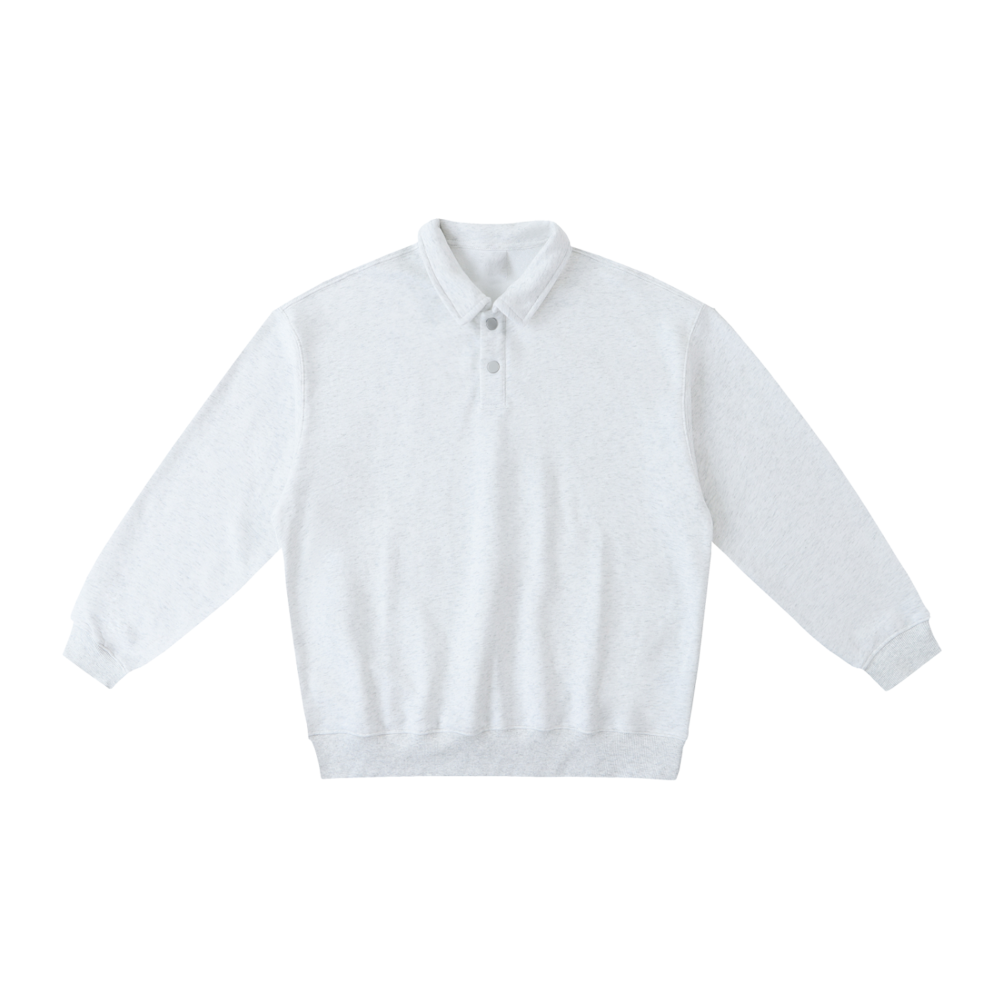 heavyweight polo-collar sweatshirt