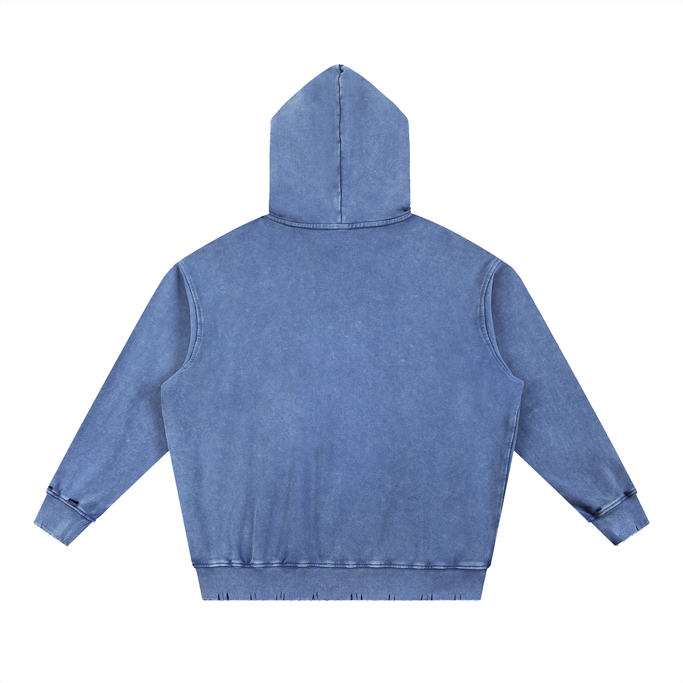 acid wash hand-frayed heavyweight  hoodie