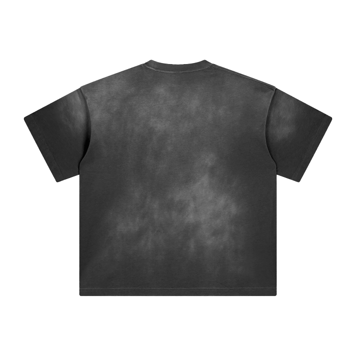 monkey washed all-over drop shoulder t-shirt 250 gsm