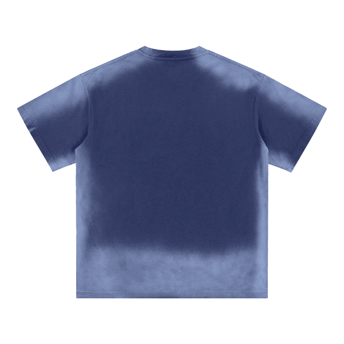 monkey washed edge drop shoulder t-shirt 250 gsm