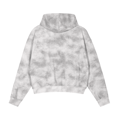 Dirty Washed Zip-Up Fleece Hoodie