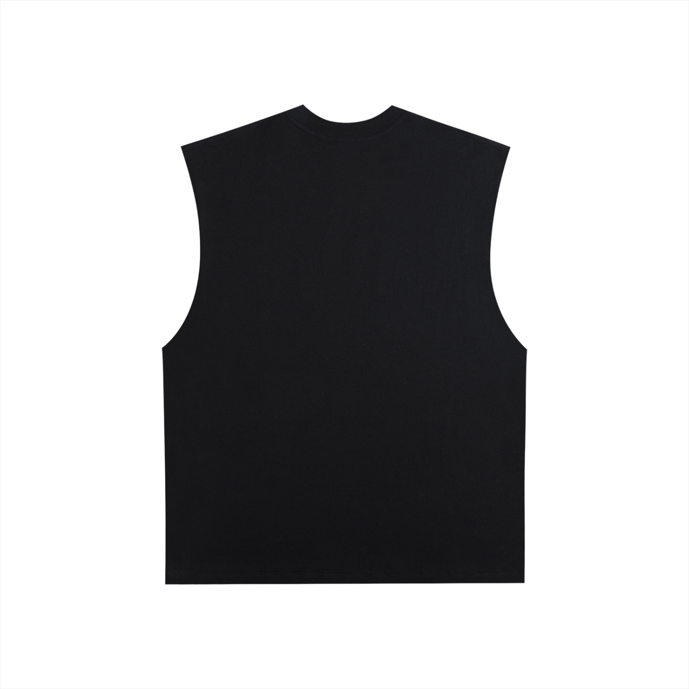 raw edge cotton tank top