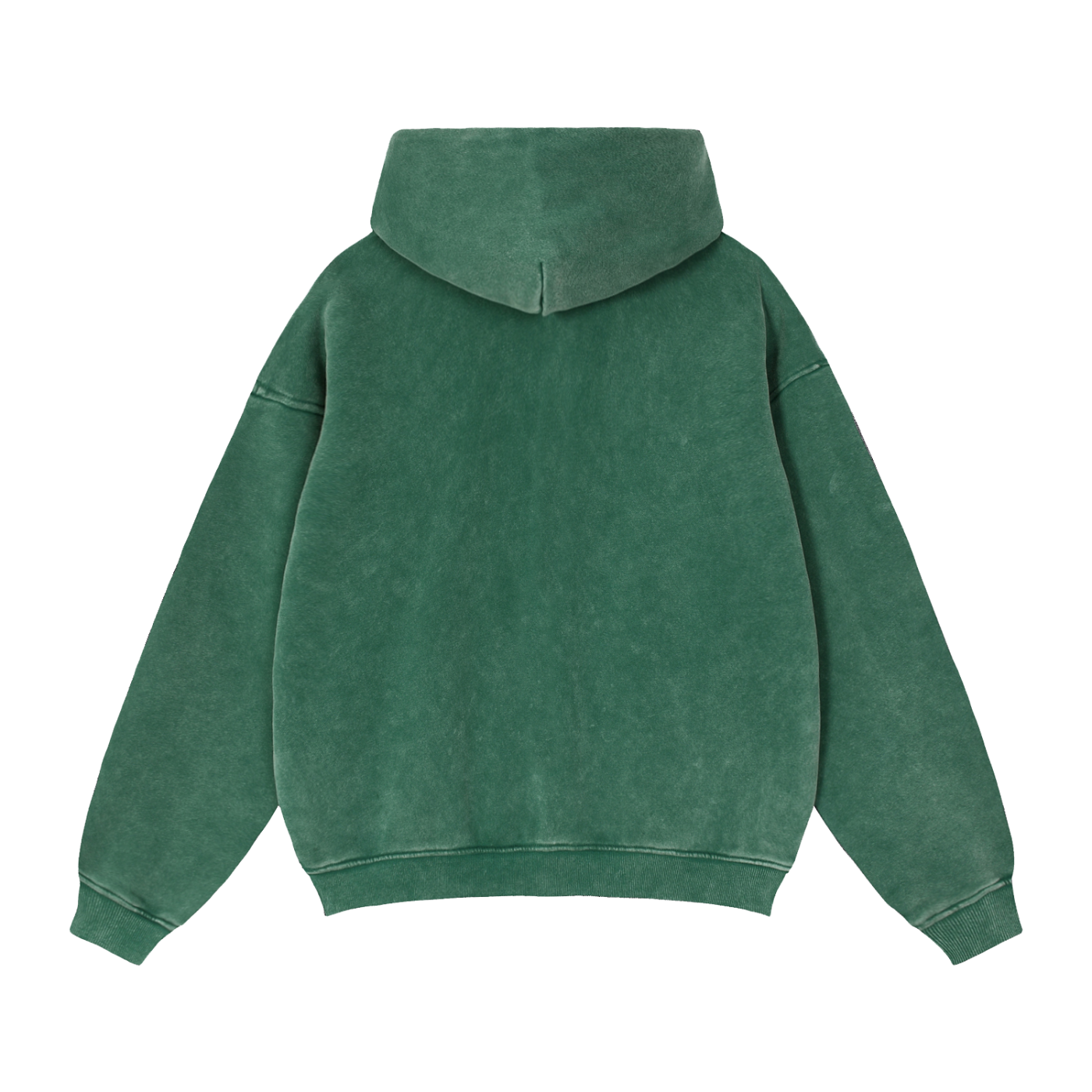 zip-through boxy fleece hoodie