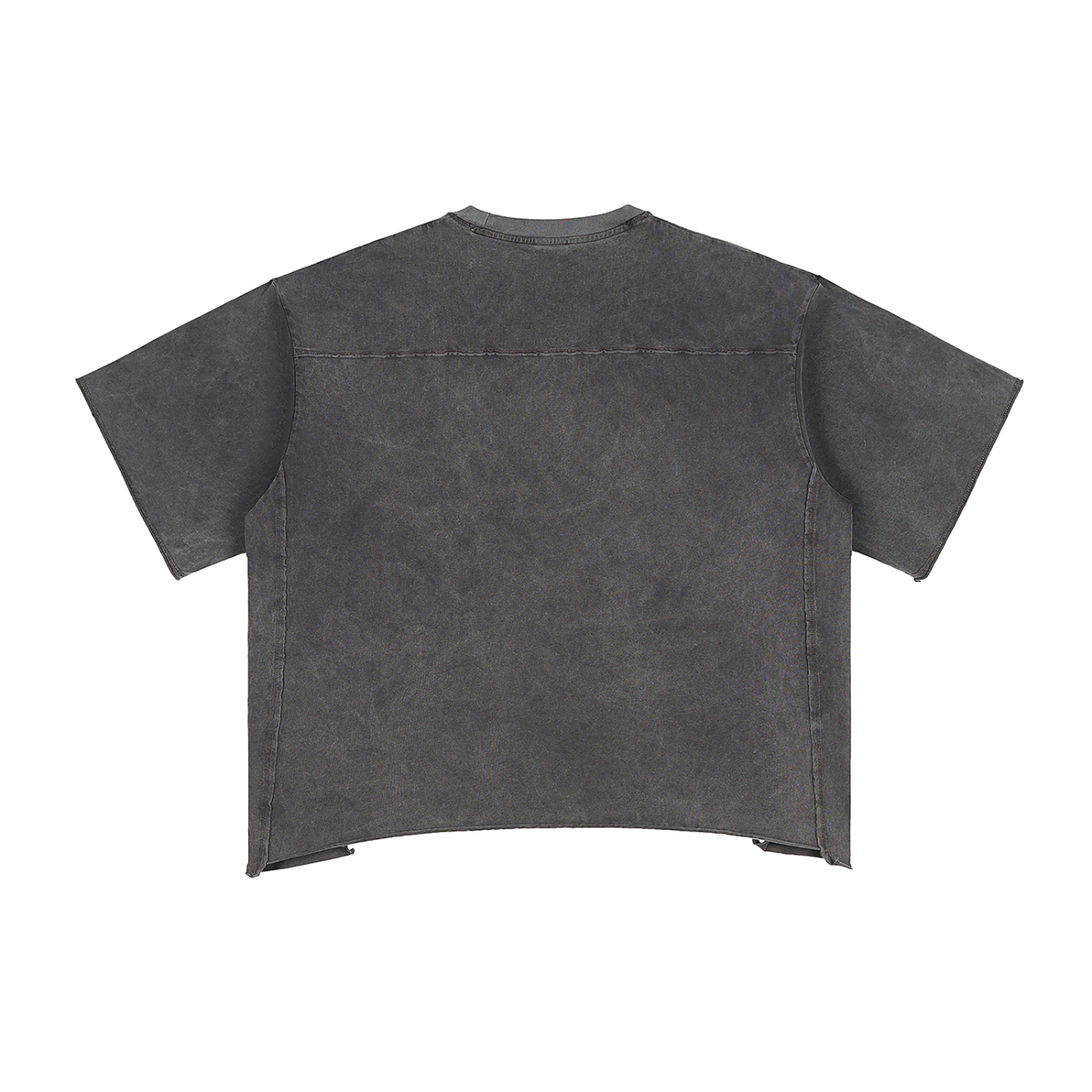 raw edge acid washed boxy t-shirt