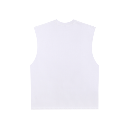 Raw Edge Cotton Tank Top