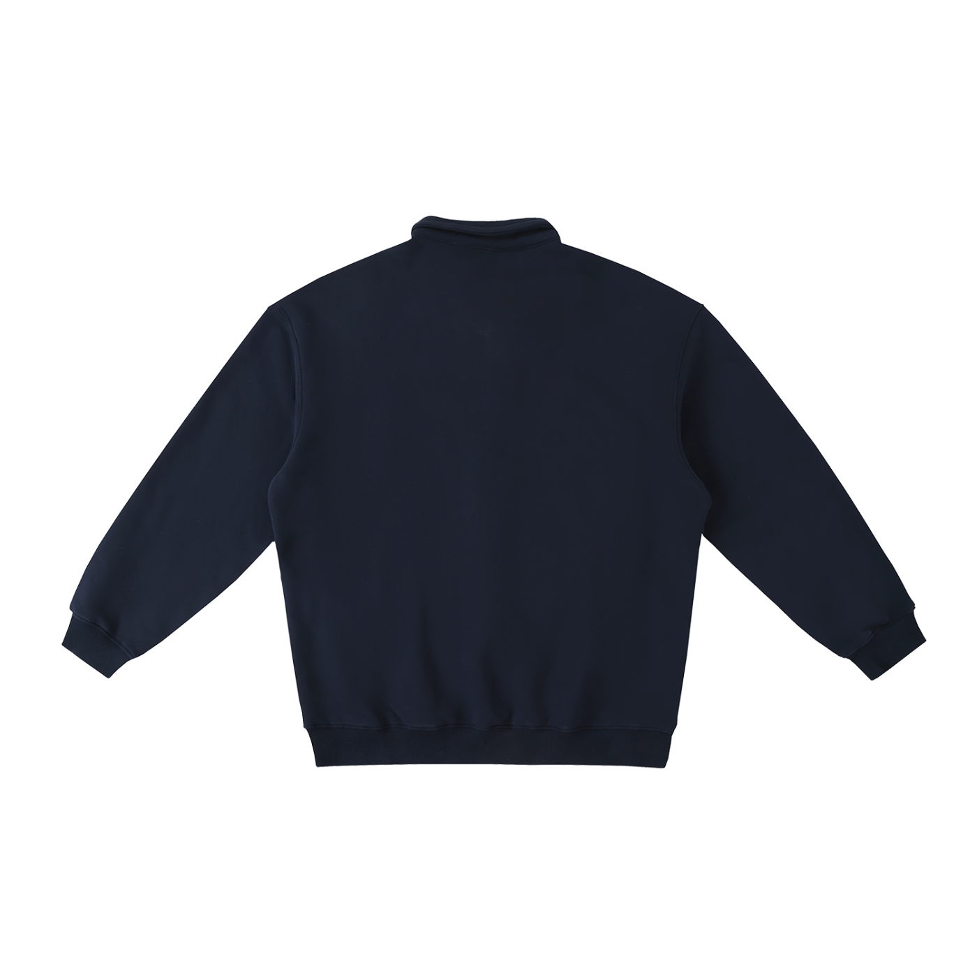 heavyweight polo-collar sweatshirt