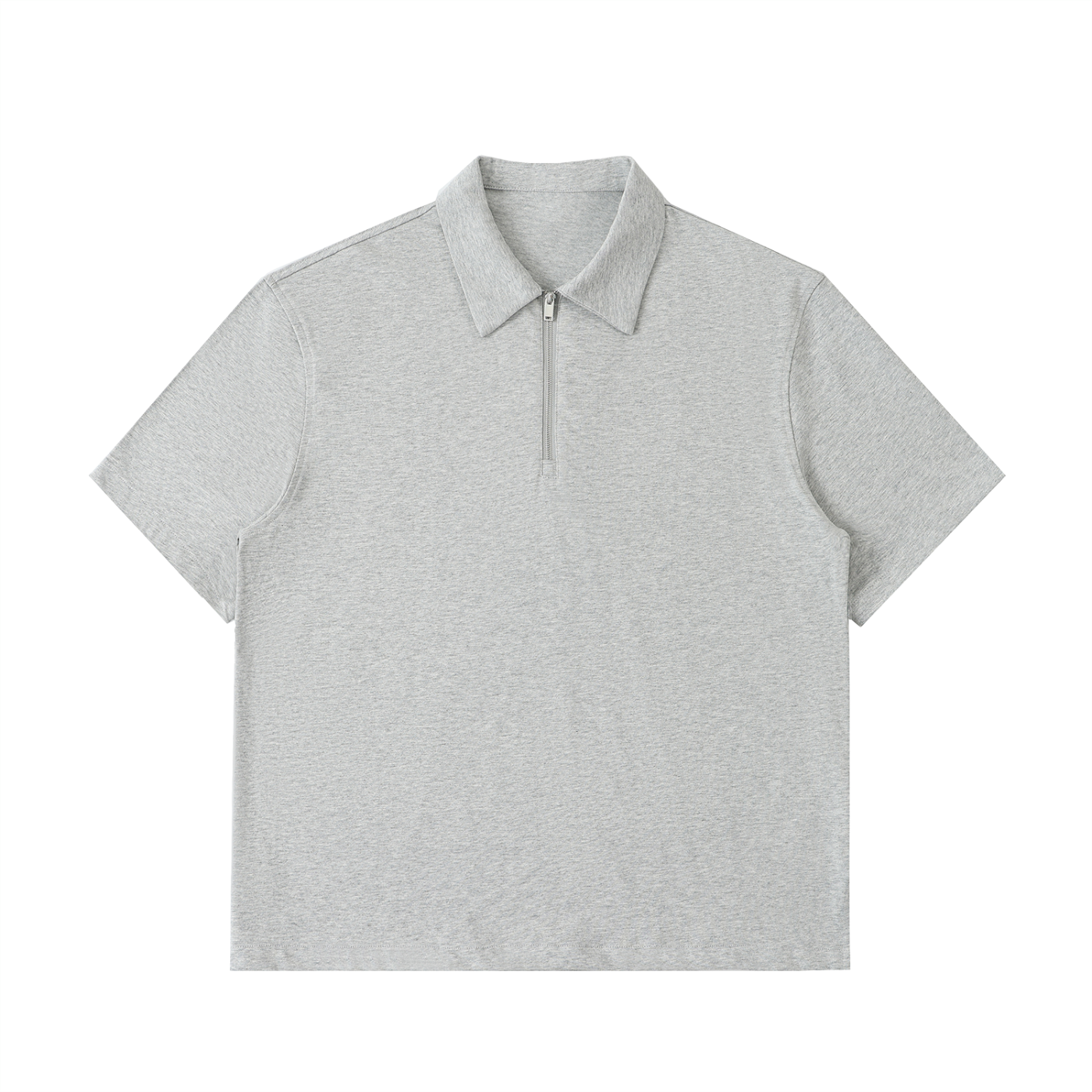 half-zip cotton polo shirt