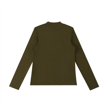 Essential Mock Neck Long Sleeve T-Shirt